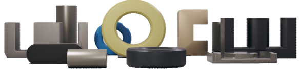 Row of soft magnetic cores